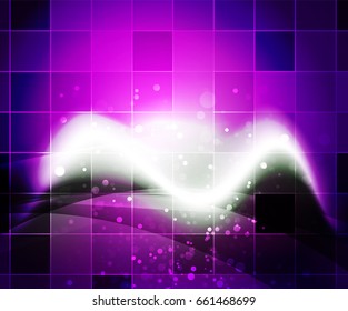 Onda brillante, fondo abstracto del vector de efecto de luz mágica