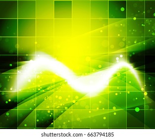 Shiny wave, magic light efffect vector abstract background