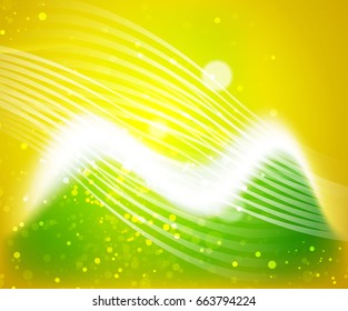 Shiny wave, magic light efffect vector abstract background
