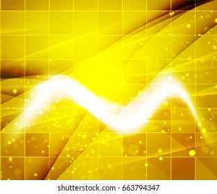 Shiny wave, magic light efffect vector abstract background