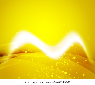 Shiny wave, magic light efffect vector abstract background