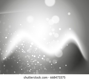 Shiny wave, magic light efffect vector abstract background