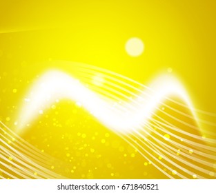Shiny-Welle, magischer Lichteffekt, abstrakter Vektorhintergrund
