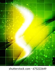 Onda brillante, fondo abstracto del vector de efecto de luz mágica