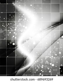 Shiny wave, magic light efffect vector abstract background