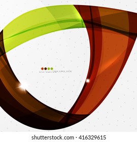 Shiny wave modern motion template - color curve stripes and lines in motion concept and with light and shadow effects. Presentation banner and business card message design template