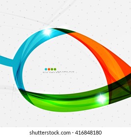 Moderne Shiny-Wave-Motion-Vorlage - Farbkeilstreifen und Linien in Bewegung Konzept und mit Licht- und Schatteneffekten. Vorlage für Präsentationsbanner und Visitenkartennachricht