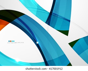 Shiny wave modern motion template - color curve stripes and lines in motion concept and with light and shadow effects. Presentation banner and business card message design template