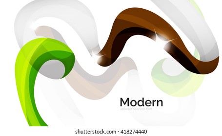 Moderne Shiny-Wave-Motion-Vorlage - Farbkeilstreifen und Linien in Bewegung Konzept und mit Licht- und Schatteneffekten. Vorlage für Präsentationsbanner und Visitenkartennachricht