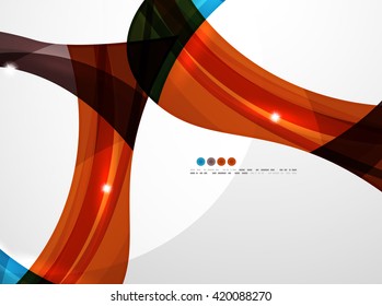 Shiny wave modern motion template - color curve stripes and lines in motion concept and with light and shadow effects. Presentation banner and business card message design template