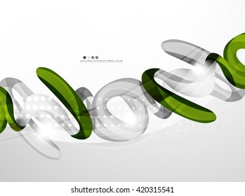 Plantilla de movimiento moderno de onda brillante - franjas de curva de color y líneas en el concepto de movimiento y con efectos de luz y sombra. Banner de presentación y plantilla de diseño de mensajes de tarjeta de visita