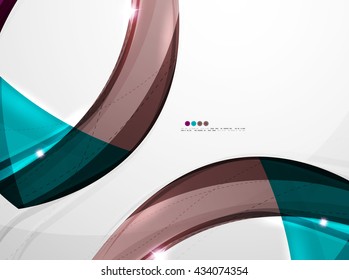 Shiny wave modern motion template - color curve stripes and lines in motion concept and with light and shadow effects. Presentation banner and business card message design template