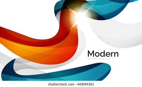Moderne Shiny-Wave-Motion-Vorlage - Farbkeilstreifen und Linien in Bewegung Konzept und mit Licht- und Schatteneffekten. Vorlage für Präsentationsbanner und Visitenkartennachricht