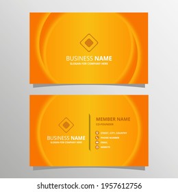 Shiny Wave Yellow Business Card Template
