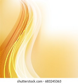 Shiny waves on yellow background.
