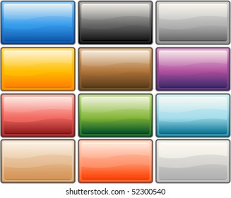 Botones web brillantes