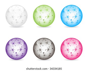 shiny web buttons different colors vector illustration
