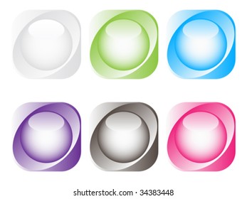 botones web brillantes diferentes colores ilustración vectorial