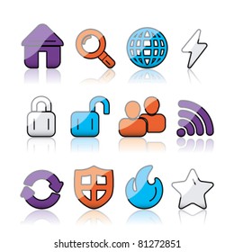 shiny web site icons