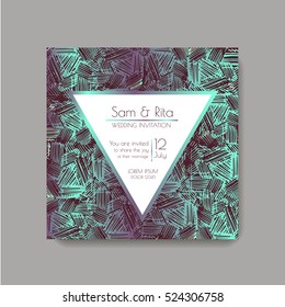 Shiny wedding card. invitation template. EPS 10 vector illustration with a copy space.