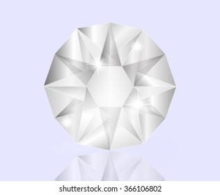 Shiny white diamond