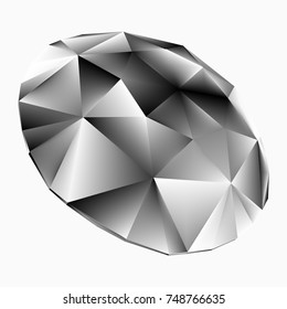 Shiny white diamond illustration Vector