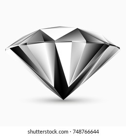 Shiny white diamond illustration Vector