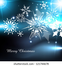 shiny winter christmas background design