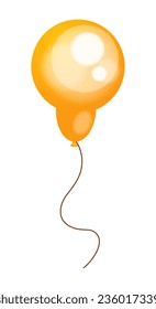 Shiny Yellow Balloon Vector Design