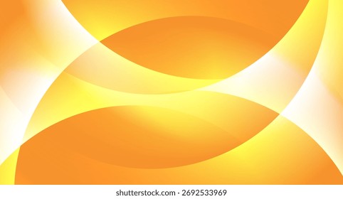 Shiny yellow glowing waves abstract elegant background. Vector design