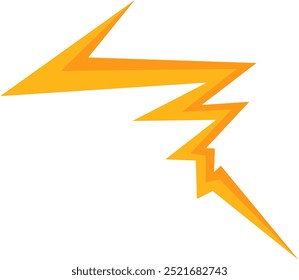 Shiny yellow lightning and thunder elements with many variations for your needs to use in natural themed designs or other themes