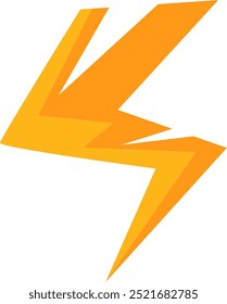 Shiny yellow lightning and thunder elements with many variations for your needs to use in natural themed designs or other themes