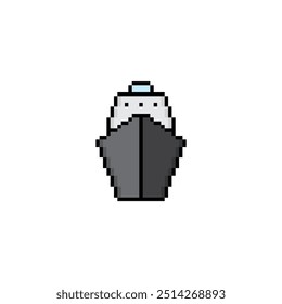 ship 8 bit icon barco Pixel art 8 bits para o jogo
