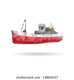 Ship abstract isolated on a white backgrounds