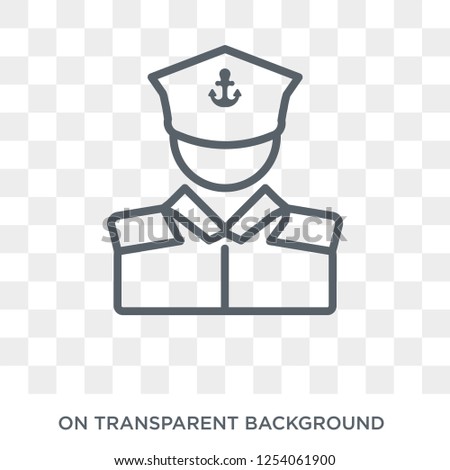 ship Admiral icon icon. Trendy flat vector ship Admiral icon on transparent background from Nautical collection. High quality filled ship Admiral symbol use for web and mobile