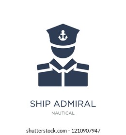 ship Admiral shape. Trendy flat vector ship Admiral icon on white background from Nautical collection, vector illustration can be use for web and mobile, eps10