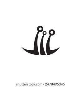 ship anchor abstract logo design