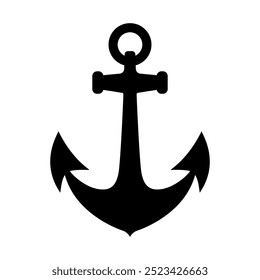 Ship anchor or boat anchor icon. Vector illustration.