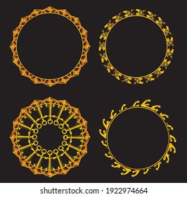 Ship Anchor Circular Border Design and Ship anchor Border Vector Design