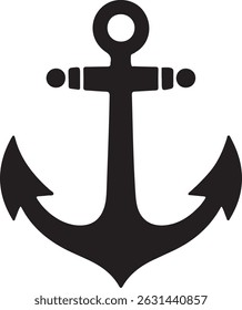 Ship Anchor Icon or boat anchor flat icon anchor chain rope