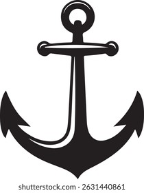 Ship Anchor Icon or boat anchor flat icon anchor chain rope