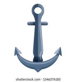 Ship anchor icon. Cartoon of ship anchor vector icon for web design isolated on white background