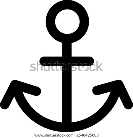 ship anchor icon for graphic design
