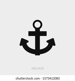 Ship anchor icon. New trendy ship anchor vector illustration symbol.