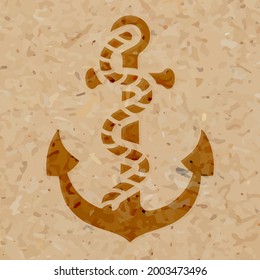 Icono de anclaje de envío en fondo blanco