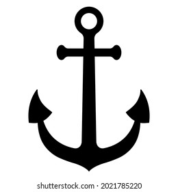 Ship anchor icon on white background