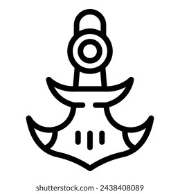 Ship anchor icon outline vector. Ship ocean wreck. Marine accident