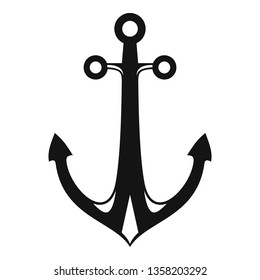 Ship anchor icon. Simple illustration of ship anchor vector icon for web design isolated on white background