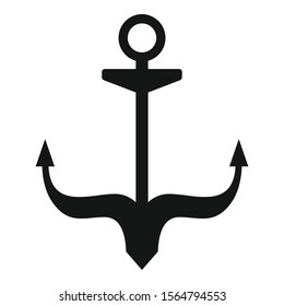 Ship anchor icon. Simple illustration of ship anchor vector icon for web design isolated on white background