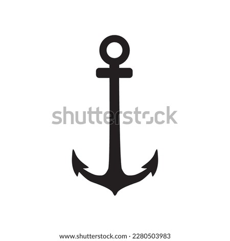 Ship anchor icon, Simple style Vector